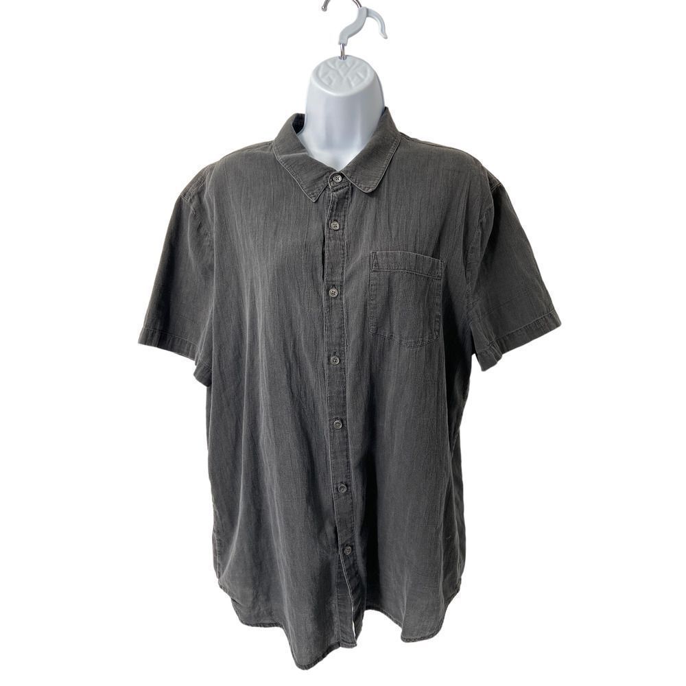 Standard‎ James Perse Black Short Sleeve Button Down Shirt Size 3